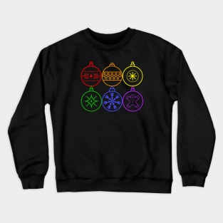 Rainbow Gay Pride Christmas Ornaments Crewneck Sweatshirt